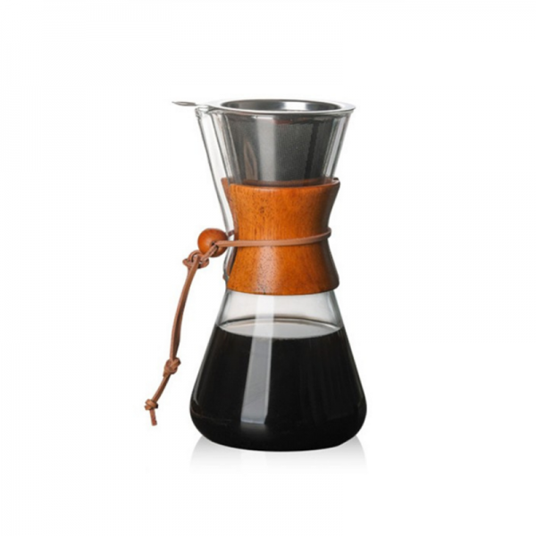 Cafetera Tipo Chemex con Filtro 600 Ml