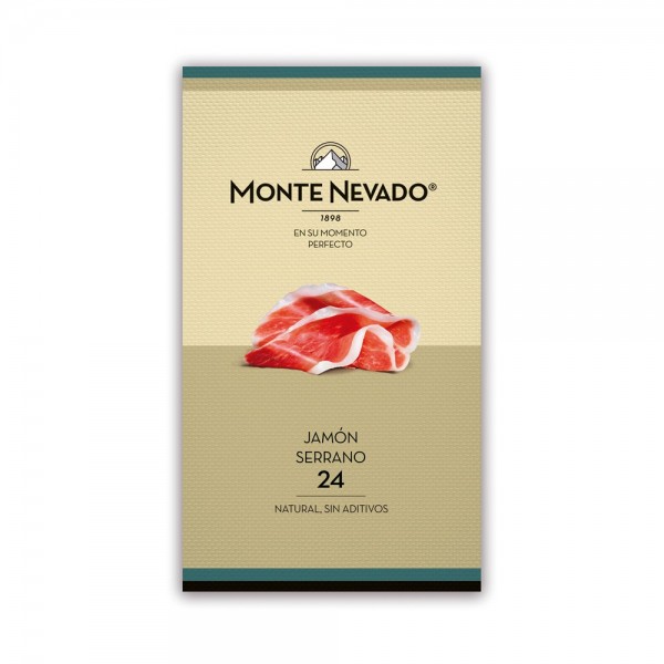 Jamón serrano 24 meses, Monte Nevado, con interfoliado al vacío - 85 grs