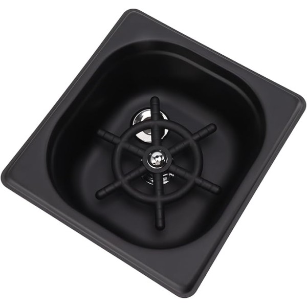 Enjuagadora de Jarra de Acero Inoxidable Tamaño Pequeño Negro