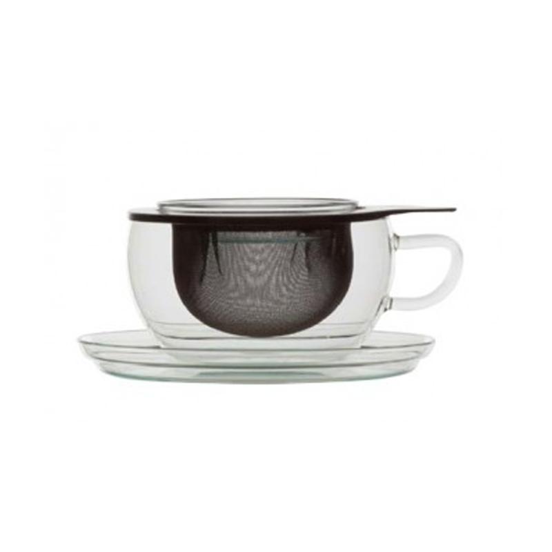 Glass mug with Dammann "Berlin set" filter