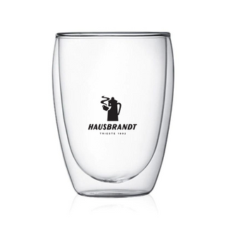 Double-wall glass coffee mug 350 ml