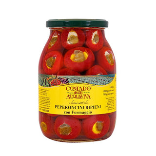 Pimientos picantes relleno con queso crema -  1kg - Europa Secreta - Tienda Gourmet