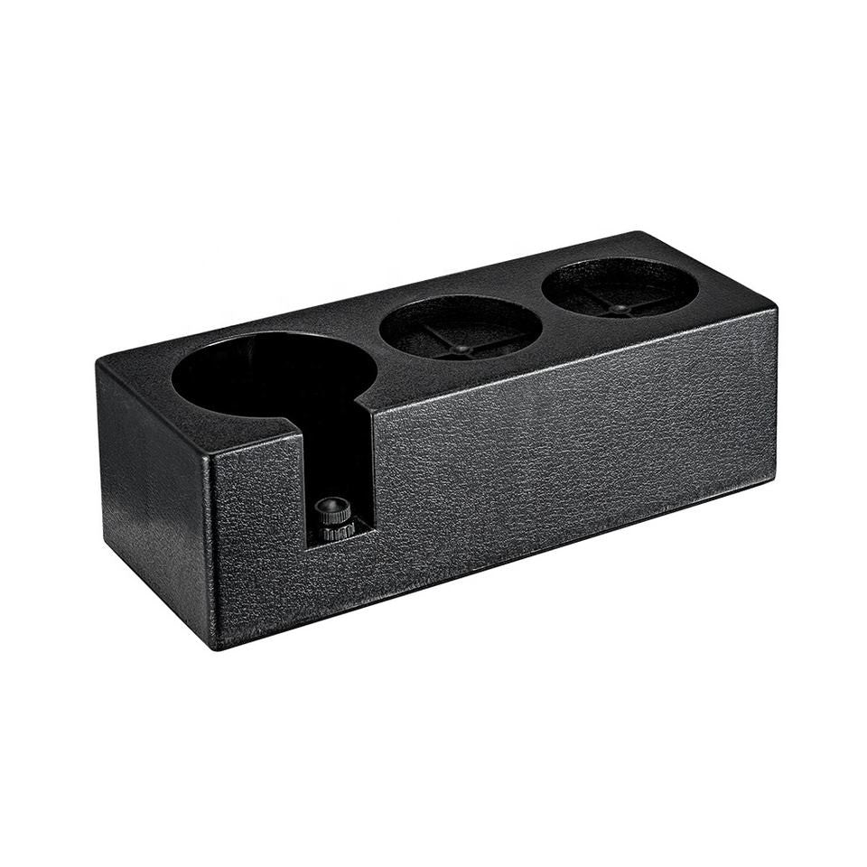 Three-Hole Plastic Filter Holder | Black
