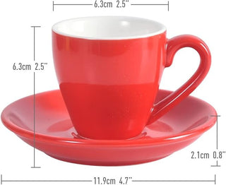 Taza Y Plato Ceramica 70 ml Tulipan - Rosa - Europa Secreta - Tienda Gourmet