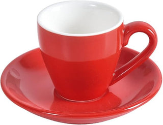Taza Y Plato Ceramica 70 ml Tulipan - Rosa