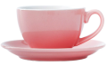 Wingkin - Taza Y Plato Ceramica 150Ml Redonda - Rosa - Europa Secreta - Tienda Gourmet