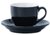 Wingkin - Taza Y Plato Ceramicar 70Ml Tulipan - Negra - Europa Secreta - Tienda Gourmet